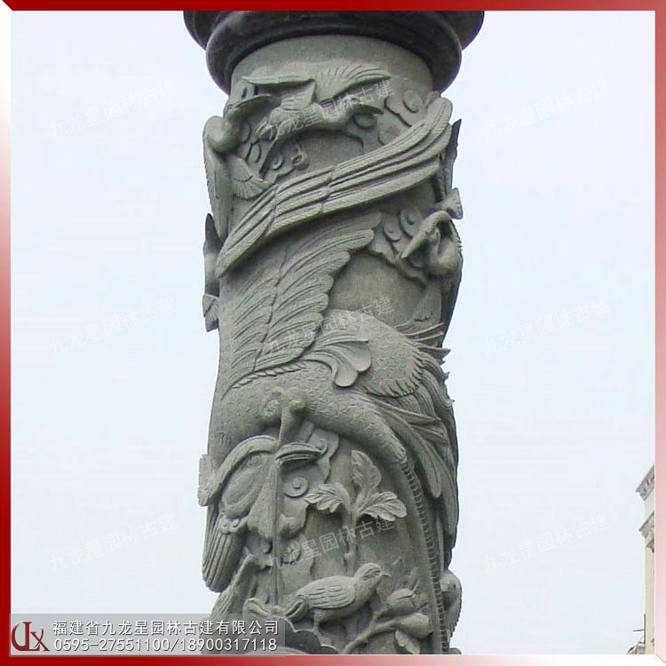 石雕花鳥(niǎo)柱圖片