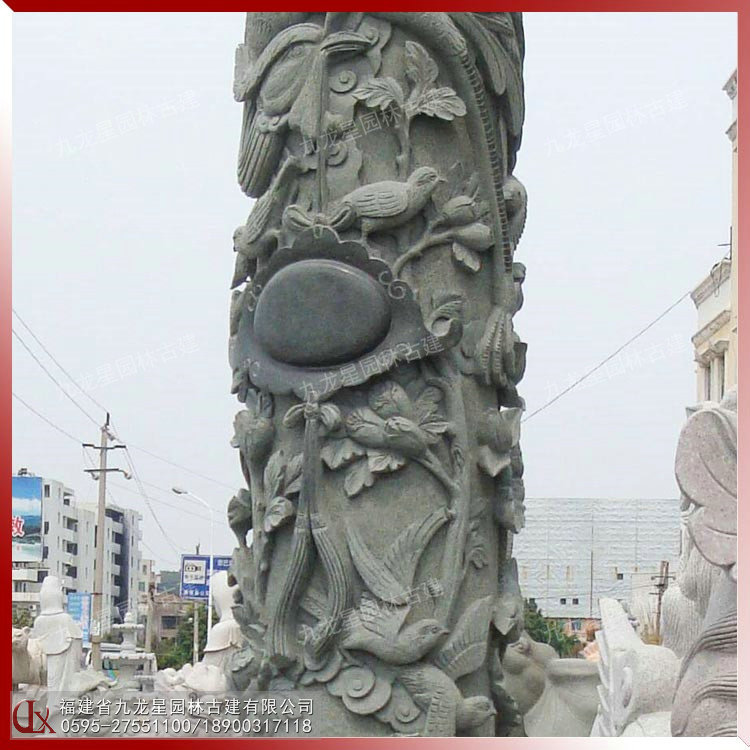 石雕花鳥(niǎo)柱圖片