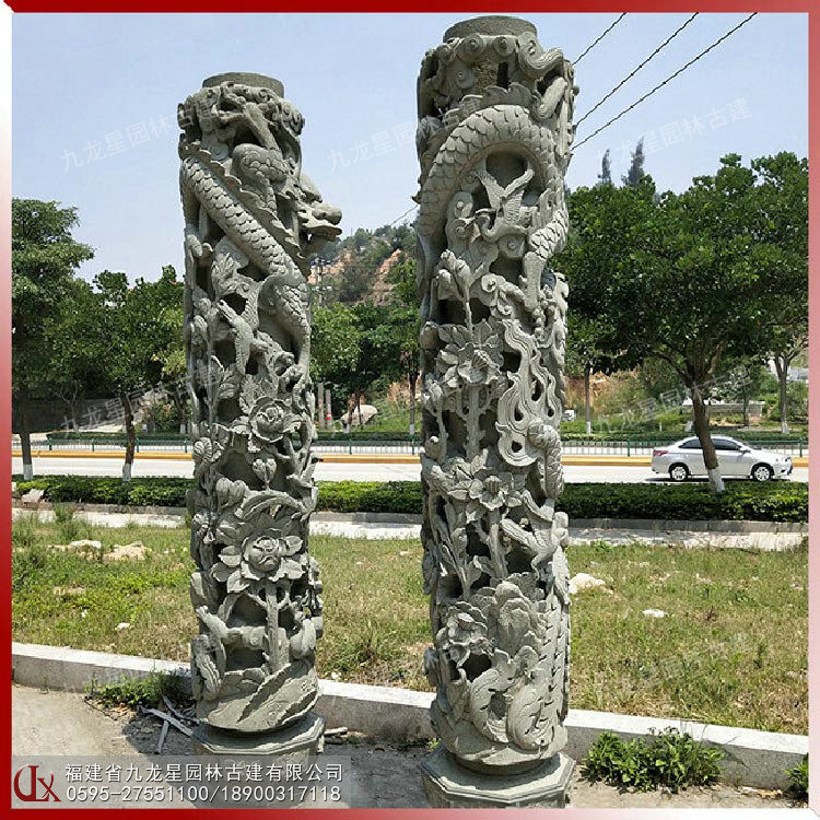 石雕花鳥(niǎo)柱圖片