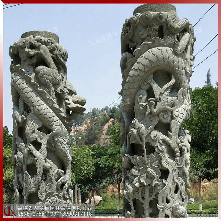 石雕花鳥(niǎo)柱圖片