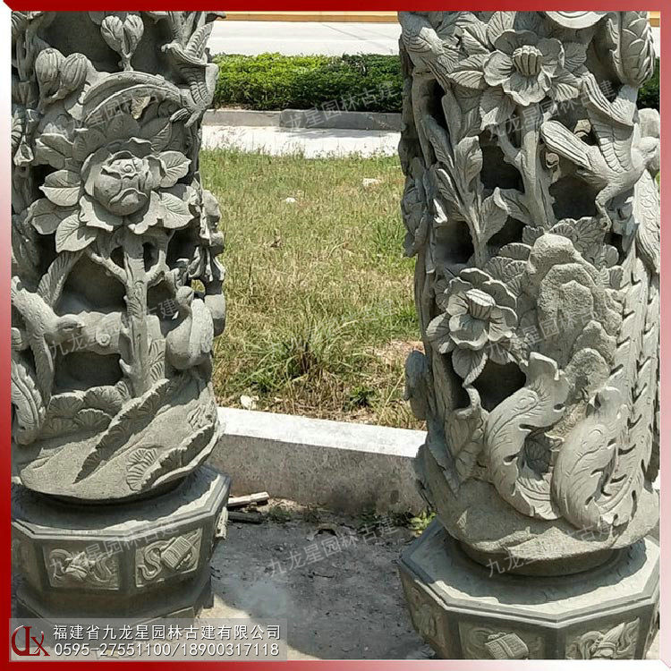 石雕花鳥(niǎo)柱圖片